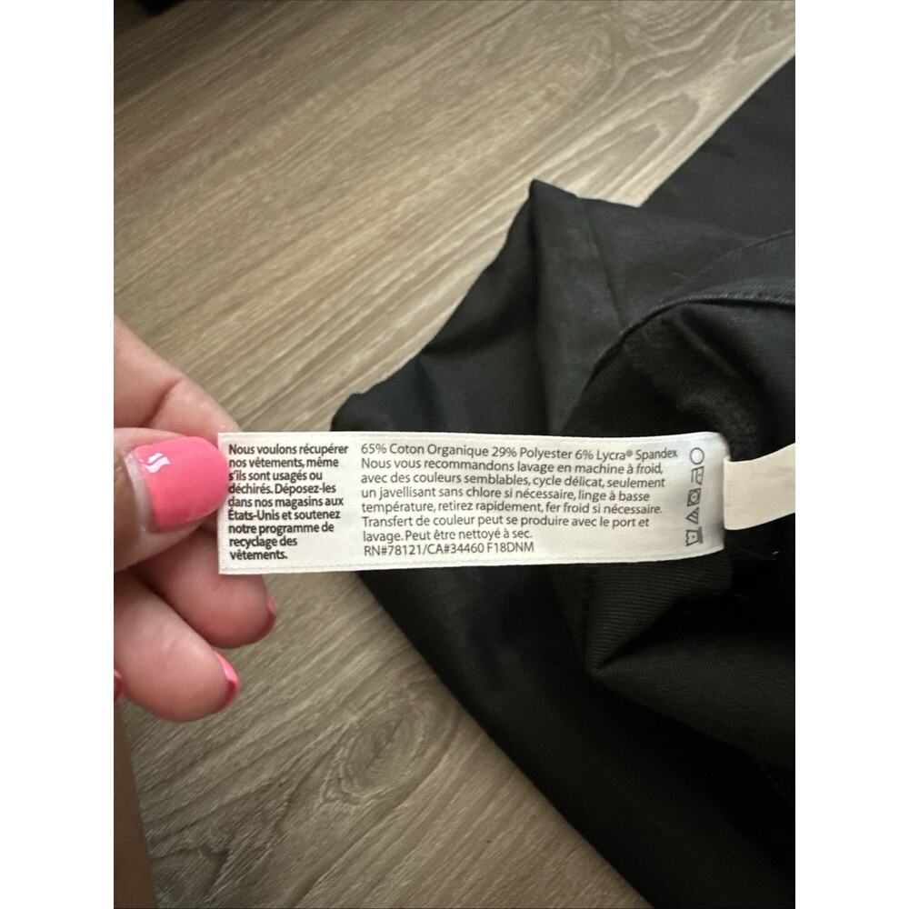 $198 EILEEN FISHER Coated Black Cotton Stretchy Denim Ankle Jeans Women's 14 NEW - Picture 10 of 10